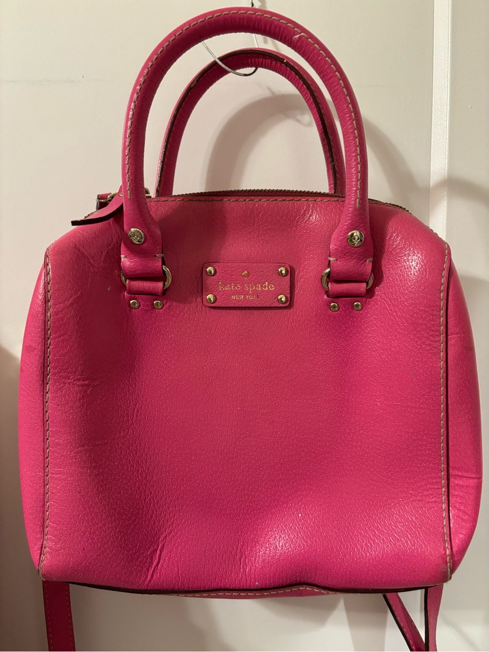Kate Spade Hot Pink Leather Dome Satchel